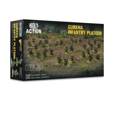 GURKHA set di miniature INFANTRY PLATOON warlord games BOLT ACTION età 14+