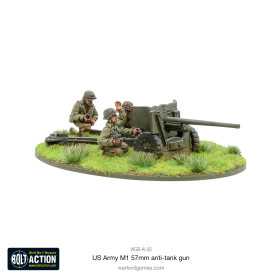 US ARMY M1 57MM ANTI-TANK GUN warlord games BOLT ACTION età 14+