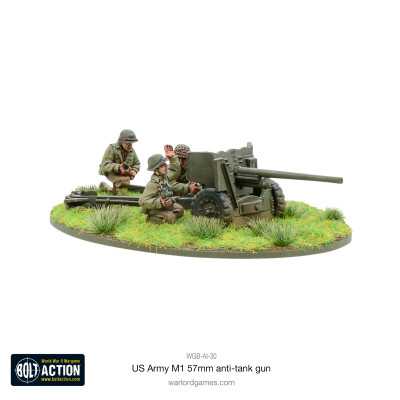 US ARMY M1 57MM ANTI-TANK GUN warlord games BOLT ACTION età 14+