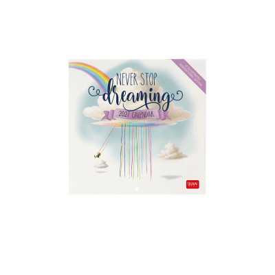 CALENDARIO 2027 da parete NEVER STOP DREAMING quadrato LEGAMI cm30x30
