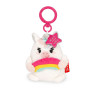 PORTACHIAVI keyring PELUCHE tiny super soft UNICORNO pupazzo LEGAMI