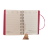 AGENDA 2027 biembi WEEKLY PLANNER in cuoio ROSSO settimanale WEEK un giorno tira l'altro 9X14CM
