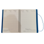 AGENDA 2027 biembi WEEKLY PLANNER in cuoio BLU settimanale WEEK un giorno tira l'altro