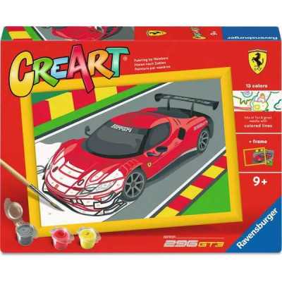 CREART kit artistico FERRARI ravensburger 296 GT3 con pennello e COLORI età 12+