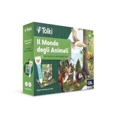 IL MONDO DEGLI ANIMALI gioco educativo TOLKI pacchetto con penna interattiva e libro ALBI età 5+