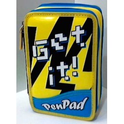 ASTUCCIO SEVEN 3 zip GET IT! it ! PEN PAD 3 scomparti GIALLO super accessoriato INNOVATION LAB 7.1 penpad LAVABILE boy