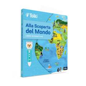 ALLA SCOPERTA DEL MONDO albi LIBRO INTERATTIVO educativo TOLKI età 6+
