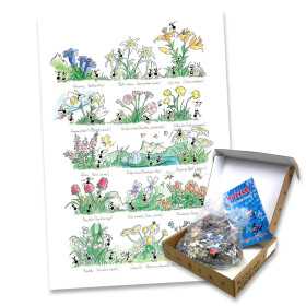 PUZZLE DELLE FORMICHE fabio vettori FLORA ALPINA made in italy 540 PEZZI eco friendly
