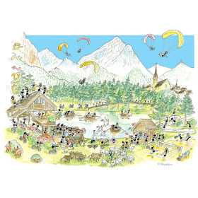 PUZZLE DELLE FORMICHE fabio vettori MONTAGNA ESTATE made in italy 540 PEZZI eco friendly