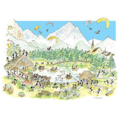 PUZZLE DELLE FORMICHE fabio vettori MONTAGNA ESTATE made in italy 540 PEZZI eco friendly