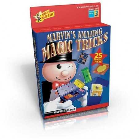 Marvin's Magic AMAZING TRICKS Made Easy 25 TRUCCHI MAGICI magia KIT prestigiatore ROSSO 3 illusionista 6+