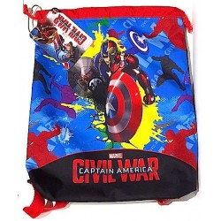 EASY BACKPACK Civil War SACCA ZAINO borsa da ginnastica CON SPALLACCI porta scarpe