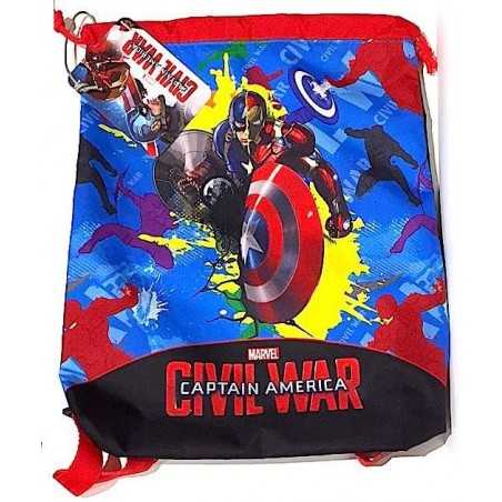 EASY BACKPACK Civil War SACCA ZAINO borsa da ginnastica CON SPALLACCI porta scarpe