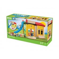 PLAYSET SCUOLA play set CORTILE school EDIFICIO trenino BRIO world 22 PZ parco giochi 33943 età 3+