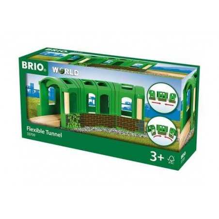 TUNNEL FLESSIBILE flexible BRIO ferrovia TRENO trenino 33709 da 1 a 3 tunnnel COMPONIBILE età 3+