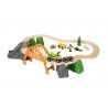 CARICO LEGNAME lumber loading set BRIO world TAGLIO LEGNA ferrovia TRENO trenino 33789 SEGHERIA età 3+