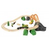 CARICO LEGNAME lumber loading set BRIO world TAGLIO LEGNA ferrovia TRENO trenino 33789 SEGHERIA età 3+