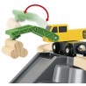 CARICO LEGNAME lumber loading set BRIO world TAGLIO LEGNA ferrovia TRENO trenino 33789 SEGHERIA età 3+