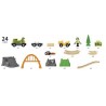 CARICO LEGNAME lumber loading set BRIO world TAGLIO LEGNA ferrovia TRENO trenino 33789 SEGHERIA età 3+