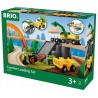 CARICO LEGNAME lumber loading set BRIO world TAGLIO LEGNA ferrovia TRENO trenino 33789 SEGHERIA età 3+