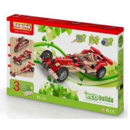 Motorized Racers CARS Eco Builds 3 AUTO MOTORIZZATE Engino KIT costruzioni in legno e plastica ETA' 6+