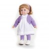 BAMBOLA con vestito a FIORI VIOLA Carla BEBE' 36 cm BERENGUER Boutique DOLL bambolotto MADE IN SPAIN età 3+