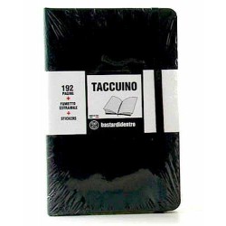 TACCUINO notebook POCKET tascabile BASTARDIDENTRO pagine a righe NERO + fumetto estraibile + stickers BASTARDI DENTRO