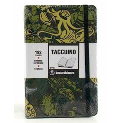 TACCUINO notebook POCKET tascabile BASTARDIDENTRO pagine a righe CAMO + fumetto estraibile + stickers BASTARDI DENTRO