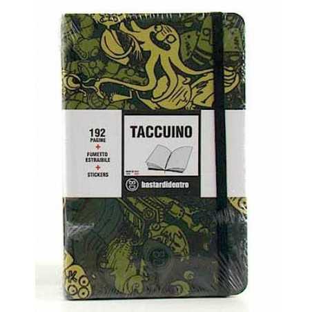 TACCUINO notebook POCKET tascabile BASTARDIDENTRO pagine a righe CAMO + fumetto estraibile + stickers BASTARDI DENTRO