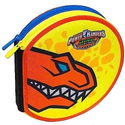 ASTUCCIO DOPPIO SCOMPARTO round pencil case 2017 POWER RANGERS attrezzato e accessoriato MATERIALE ALL'INTERNO rotondo