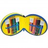 ASTUCCIO DOPPIO SCOMPARTO round pencil case 2017 POWER RANGERS attrezzato e accessoriato MATERIALE ALL'INTERNO rotondo