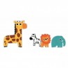 Primo PUZZLE Djeco NELLA GIUNGLA 4 puzzles DJ07135 educativo 3 4 5 E 6 PEZZI età 2+