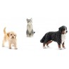 SET TRE AMICI farm world SCHLEICH animali in resina 13847 CANE CUCCIOLO GATTO età 3+