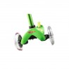 MONOPATTINO Mini Micro DELUXE mono pattino VERDE originale 3 RUOTE TRASPARENTI età 2+