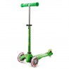 MONOPATTINO Mini Micro DELUXE mono pattino VERDE originale 3 RUOTE TRASPARENTI età 2+
