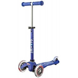MONOPATTINO Mini Micro DELUXE mono pattino BLU originale 3 RUOTE TRASPARENTI età 2+