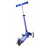 MONOPATTINO Mini Micro DELUXE mono pattino BLU originale 3 RUOTE TRASPARENTI età 2+