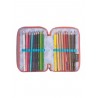 ASTUCCIO 3 ZIP attrezzato BITMAP accessoriato 2017 Seven VERDE materiale per la scuola 7.1 INNOVATION LAB