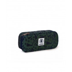 ASTUCCIO Invicta LIP pencil bag FANTASIA verde PORTAPENNE scomparto interno attrezzato PORTA PENNE
