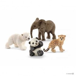 Set 4 pezzi PICCOLI ANIMALI SELVATICI wild life SCHLEICH animali in resina 14794 ESCLUSIVO età 3+