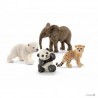 Set 4 pezzi PICCOLI ANIMALI SELVATICI wild life SCHLEICH animali in resina 14794 ESCLUSIVO età 3+