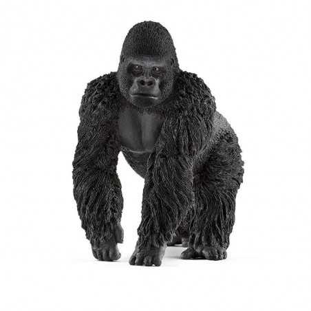 GORILLA MASCHIO 2017 wild life SCHLEICH animali in resina 14770 DIPINTO A MANO età 3+