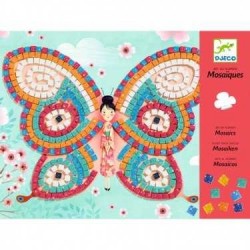 Mosaici in carta e spugna FARFALLE Djeco DJ08898 kit creativo da 7 anni