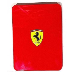 PENNA + TACCUINO Scuderia Ferrari BIRO E CUSTODIA IN METALLO panini ROSSO latta