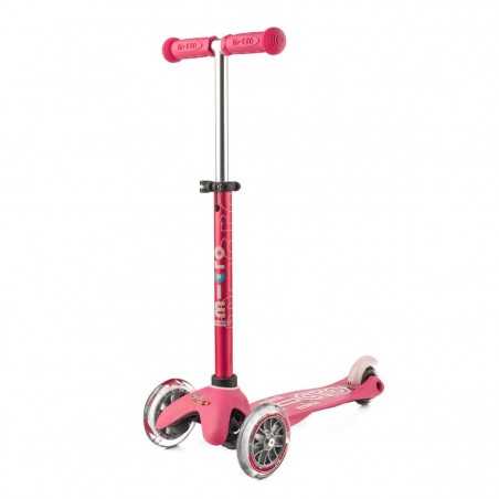 MONOPATTINO Mini Micro DELUXE mono pattino ROSA originale 3 RUOTE TRASPARENTI età 2+