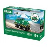 LOCOMOTIVA TRENO MERCI trenino BRIO WORLD treni in legno 33214 a batteria FREIGHT BATTERY ENGINE età 3+