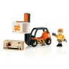 MULETTO trenino BRIO WORLD treni in legno 33573 carrello elevatore FORKLIFT età 3+