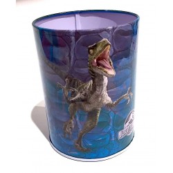 SCATOLA PORTA PENNE IN LATTA Gut JURASSIC WORLD dinosuri PEN HOLDER