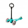 MONOPATTINO Mini Micro DELUXE mono pattino AQUA originale 3 RUOTE TRASPARENTI età 2+