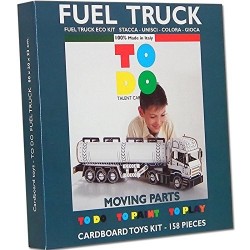 FUEL TRUCK To Do CAMION CISTERNA in cartone DA MONTARE e colorare 158 PEZZI kit MADE IN ITALY 6+